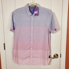 Scotch Soda Large NWT Preppy Casual Light short sleeve button down shirt