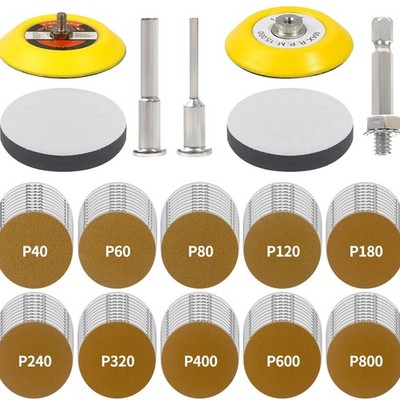 Schleifscheiben 75mm Klett 106 Stück Schleifpad Polieraufsatz für Akkuschrauber