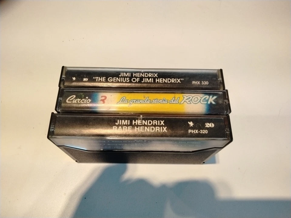 Jimi Hendrix Cassette Lot of 3 –Rare Hendrick-The Genius Of JH- La Grande Storia Foto 2 de 3