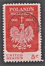Scott# 1313 5c Polish Millennium - ROCK ISLAND IL. CDS cancel ~ (A-3)