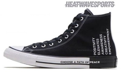 Converse Chuck Taylor All Star High 'Seek Peace - Black' 165766C Men New Sizes