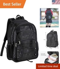 Large Capacity Mesh Backpack with Ergonomic Straps - Ideal for All Activities