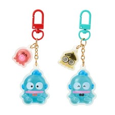 Sanrio Hangyodon Acrylic Keychain Set – 2pc Puffy Semi-3D Key Holder (Matching N