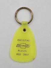 Vintage Chevy Chevrolet Memorabilia Dealership Auto Car Dealer Keychain Indiana