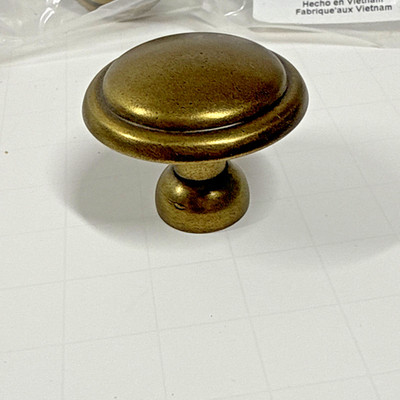 8x Bronze Drawer Pulls / Knobs Lustre Brass Finish P14848-LB by Hickory Hardware