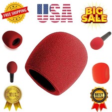 Foam Ball-Type Microphone Windscreen, Red
