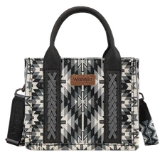 Wrangler Ladies Black Southwestern Print Mini Tote Crossbody Bag WG2213-8866SBK