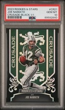 2023 Panini Rookies & Stars Joe Namath Crusade Black Prizm 1/1 PSA 10 Gem Jets