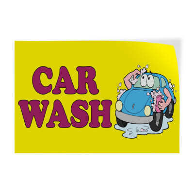 Decal Stickers Car Wash Outdoor Advertising Printing H Vinyl Store Sign ...