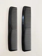 5" Pocket Size Comb, Set of 2 Black Hair Combs  -FREE SHIPPING 