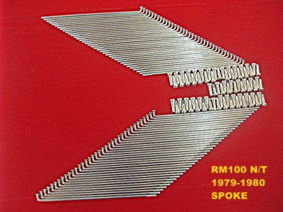 Fit SUZUKI RM100 N/T 1979-1980 FRONT & REAR SPOKE SET 72 Pcs. JAPAN  [mi]
