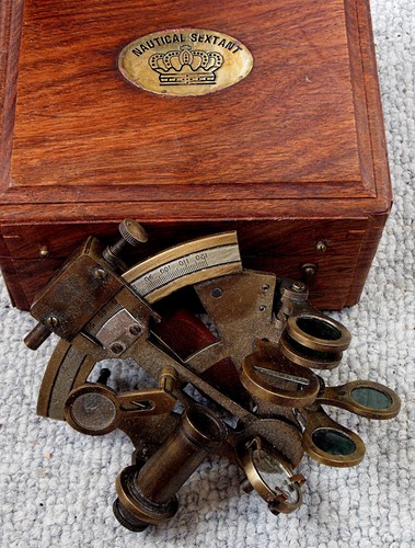 Antiker Sextant in Holzschatulle - Bild 5 von 5