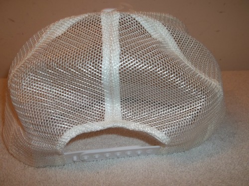 Vtg UNWORN STROH'S BEER LICENSED WHITE MESH TRUCKER SNAPBACK HAT - Picture 5 of 11