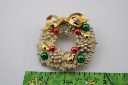 Vintage Christmas Rhinestone Brooch Lot of Four see description - Picture 5 of 11