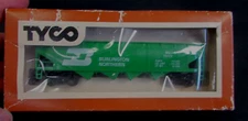 VINTAGE - TYCO  - BURLINGTON NORTHERN - QUAD HOPPER  - HO SCALE- VG