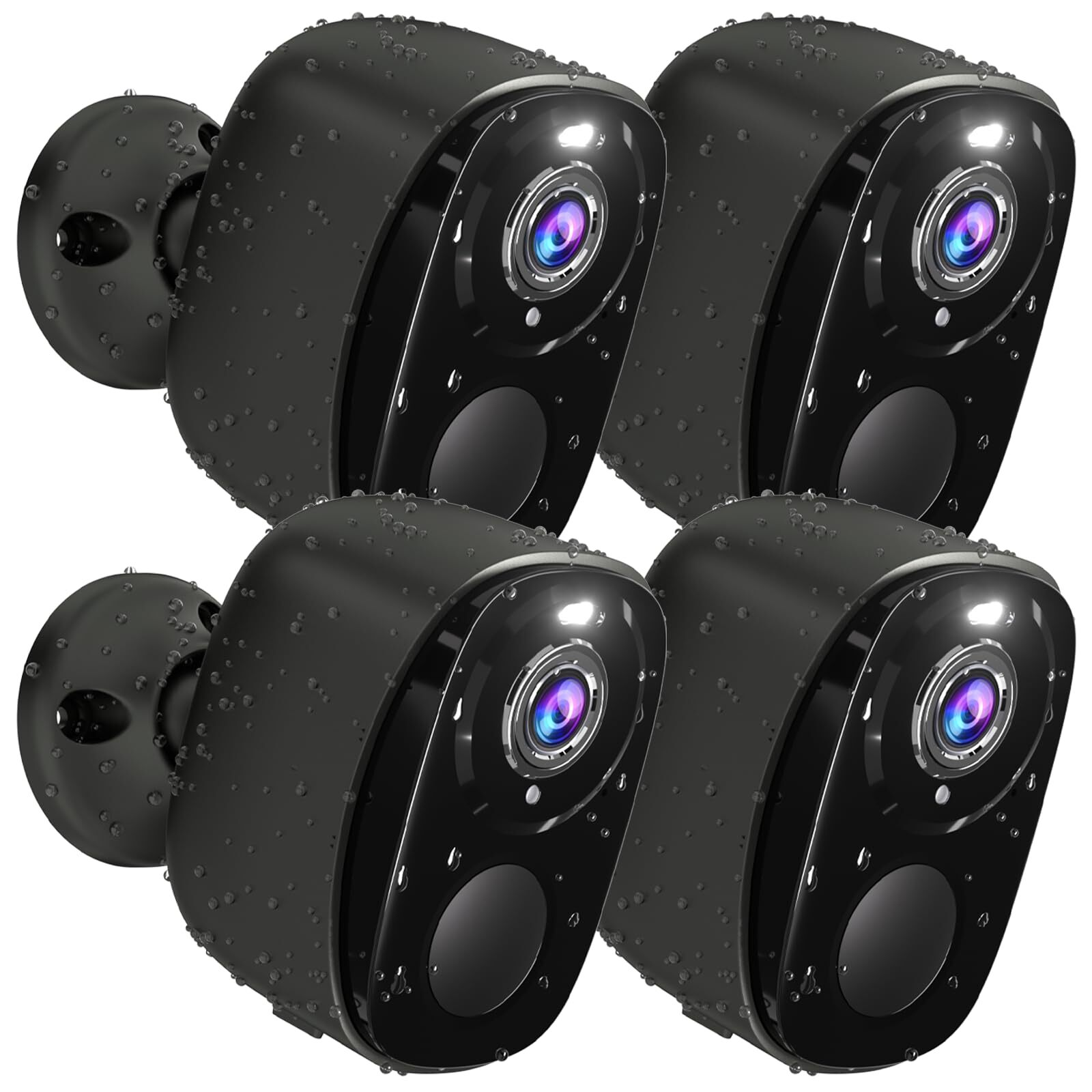 4PC Wireless Outdoor Security Camera with 2K Indoor Surveillance for Home