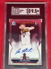 2023 Bowman Chrome 1st Auto SGC 10/9.5 Joe Stewart!🔥 HOT! Angels