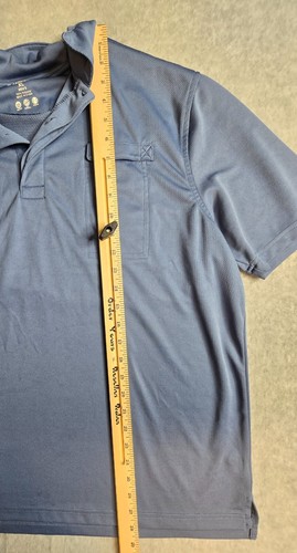 Gander Mountain Men's Fishing Shirt TechUV Extra Large Blue Polo Vented - Picture 8 of 8