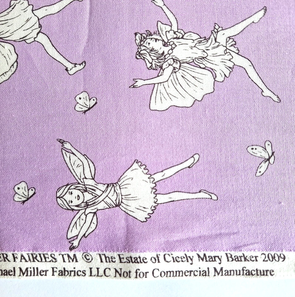 Flower Fairies Petite Fairy Toile DC4223 C. Barker 2009 Miller Fabrics 19"Lx44"W - Image 4 of 4