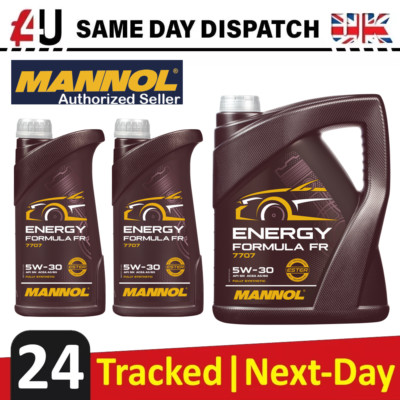 5W-30 Fully Synthetic Engine Oil SL/CF ACEA A5/B5 WSS-M2C913-D - Mannol 7707 7L