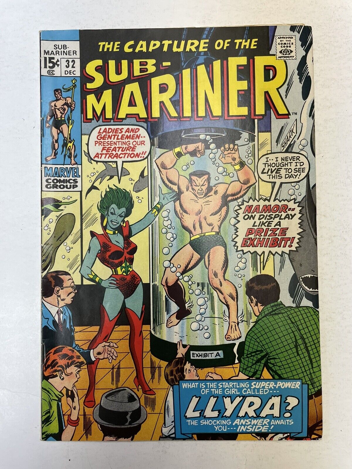 Sub-Mariner #32 VF- 1st Appearance Llyra KEY Prince Namor 1970 Marvel Comics