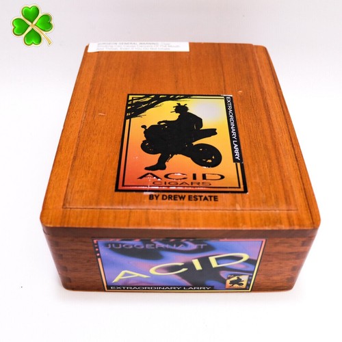 Caja de cigarros de madera vacía Acid Juggernaut Extraordinary Larry 7" x 6,5" x 3" - Imagen 10 de 11
