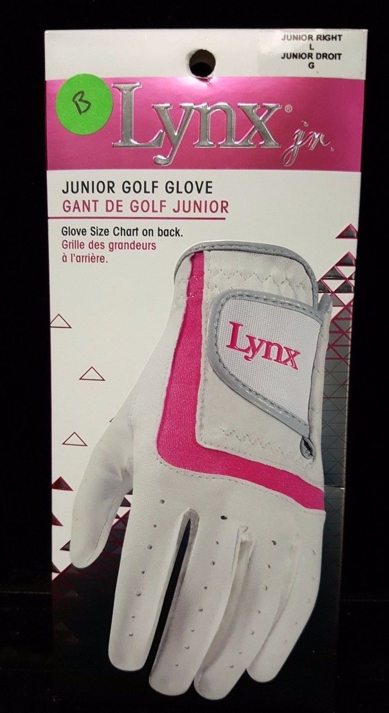Glove Junior Large L/g  Right Hand Pink White New Nip Links