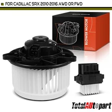 2x HVAC Heater Blower Motor & Resistor Kit for Cadillac SRX 2010-2016 Front Side