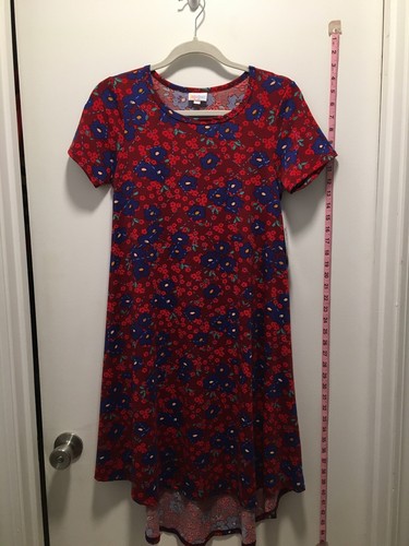 LuLaRoe XXS Nicole Dress Knee Length A Line Scoop Neck Red Arrow Print Fitted