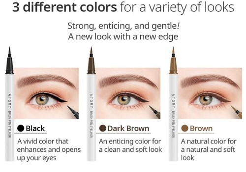 ATOMY Brush Pen Eyeliner 0.6g #Black Quick Dry No lump Long lasting From Korea - Picture 8 of 11