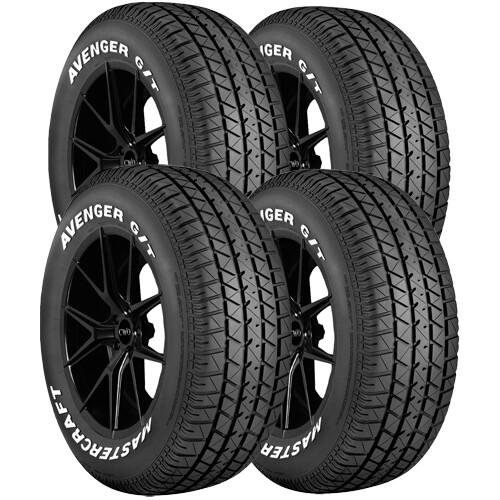 (QTY 4) P225/70R14 Mastercraft Avenger G/T 98T SL White Letter Tires | eBay