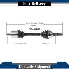 For 2001-2005 Buick Rendezvous Pontiac Aztek Front Left CV Axle Joint Shaft 1x