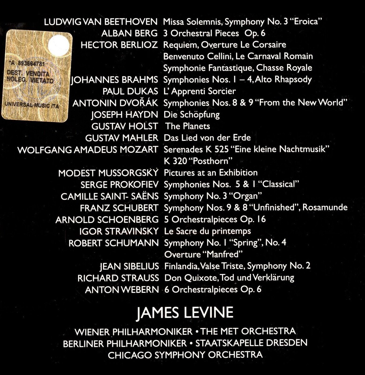 THE ART OF JAMES LEVINE (23 CDs, 2015, DG) *NEW* | eBay