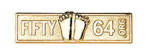Authentic Precious Feet, 14K Gold Plated, Fifty/64 Jewelry, Lapel Pin