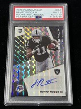 2020 Mosaic Henry Ruggs III Mosaic Prizm Rookie RC #RA5 Raiders PSA DNA AUTO 10