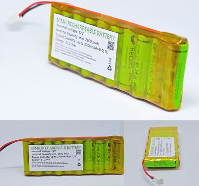 Akkupack Rolladensteuerung kompatibel zu ROTO ZEL 12V 2600mAh GP NiMH Akkus