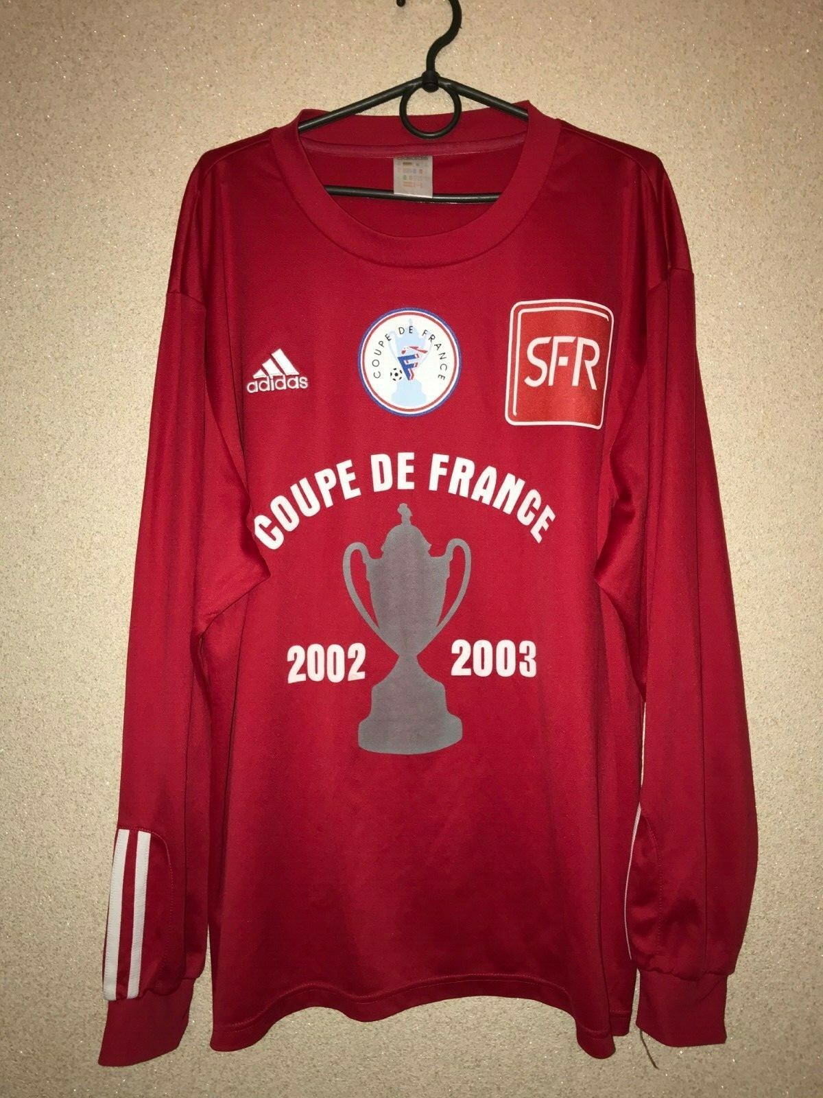 VINTAGE ADIDAS RARE GOOTBAL SHIRT JERSEY 2002-2003 FRANCE CUP