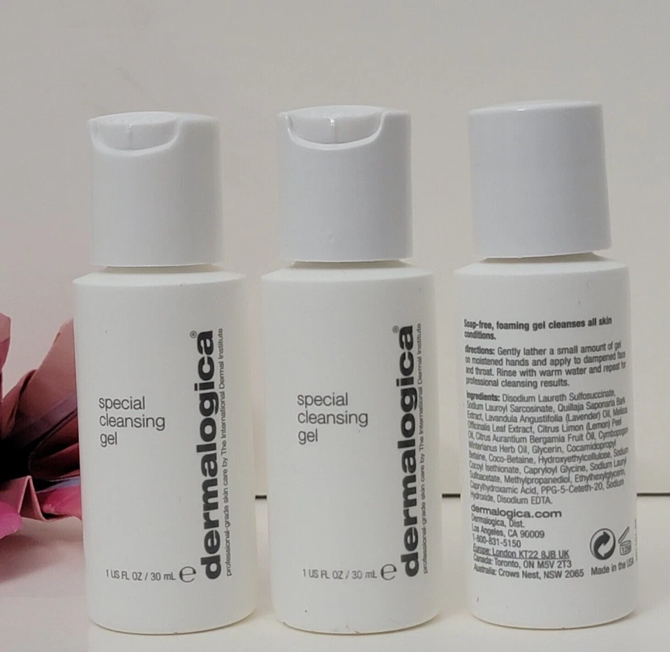 3 paquetes DERMALOGICA GEL LIMPIADOR ESPECIAL 1 FL OZ / 30 ML TAMAÑO DE VIAJE Foto 2 de 2