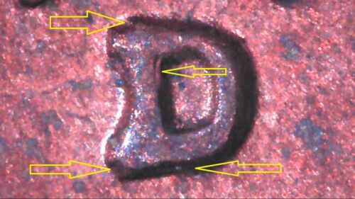 1954 D/D RPM Lincoln Wheat Cent neu gestanztes Münzzeichen Stempel verschiedene Fehler Penny