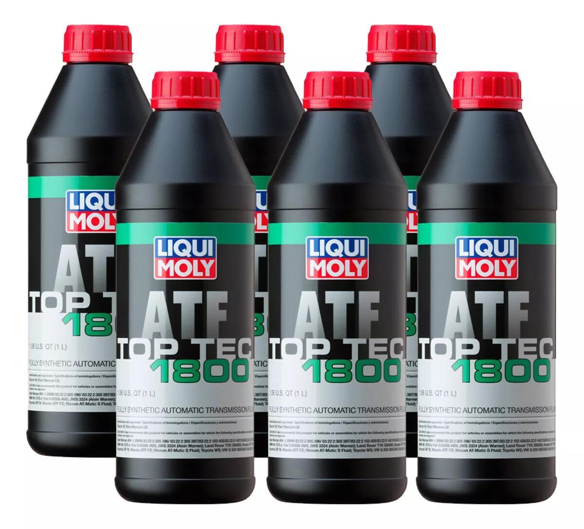 ★ 6 Liters ZF Automatic Transmission Fluid LIQUI MOLY ATF Top Tec 1800 Germany ★