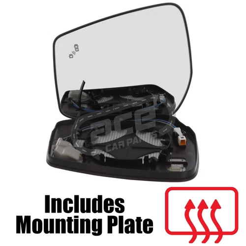 Fits Nissan Note E12 2013-2018 Mirror Glass Blind Spot Indicator Passenger Side