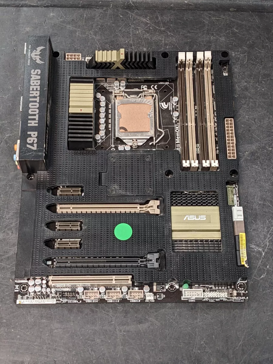 Asus Sabertooth P67 motherboard (tested, no I/O shield)