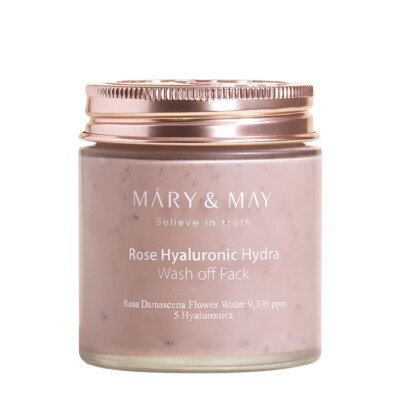 MARY&MAY Vegan Rose Hyaluronic Hydra Wash Off Pack 125g