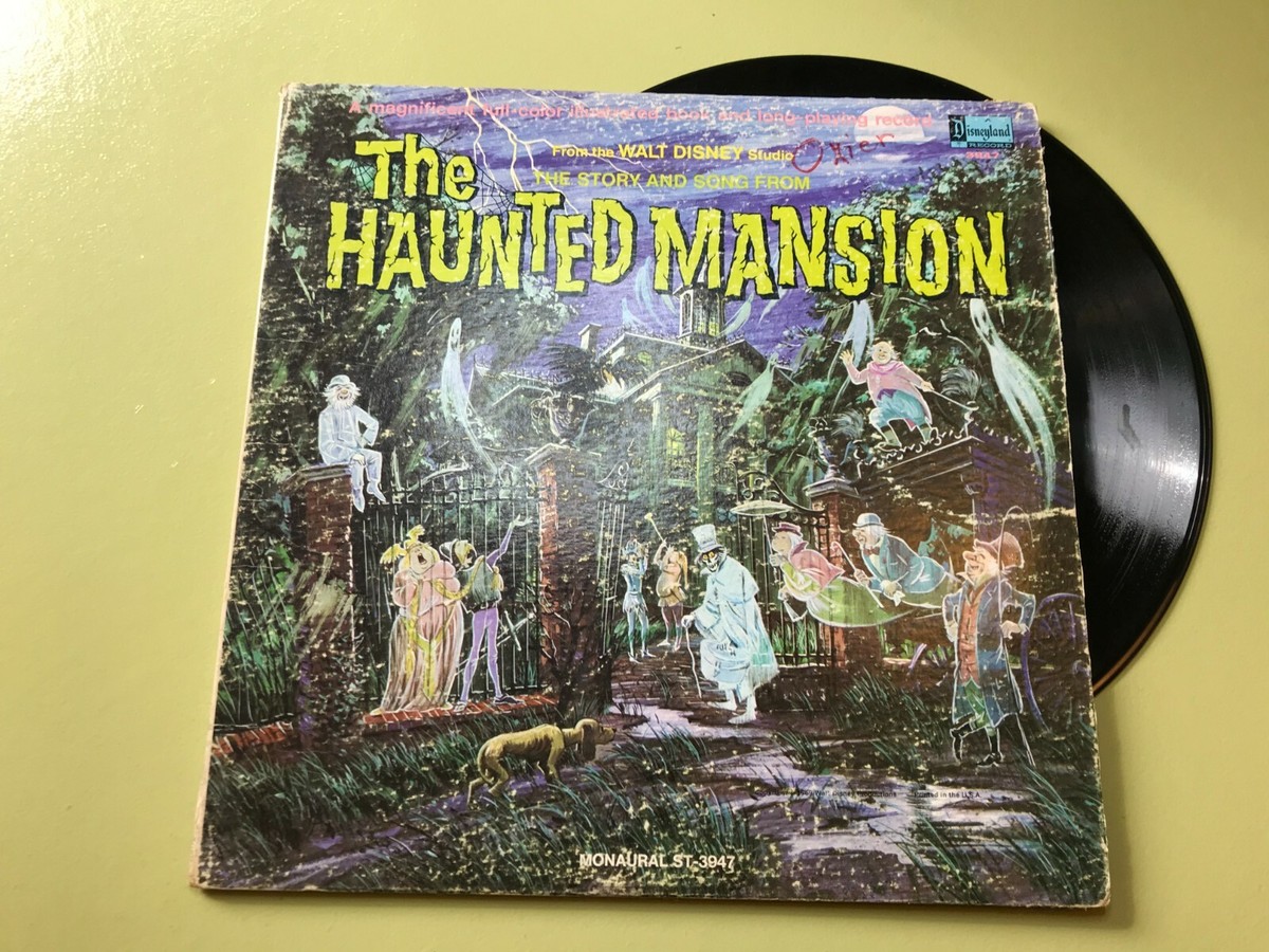 69 DISNEY the HAUNTED MANSION LP w/book halloween st-3947 paul