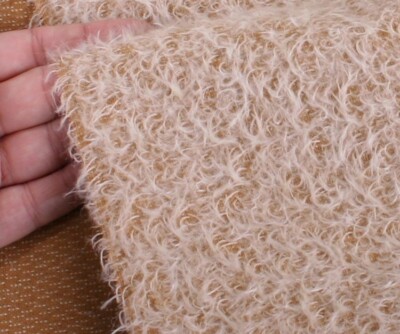 Mohair Teddybär Stoff Steiff Schulte beige auf sand 9 mm spärlich Vintage Style