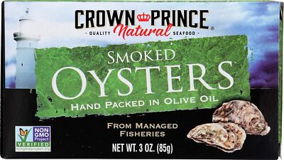 Crown Prince Natural Smoked Oysters in Pure Olive Oil, 3 Ounce
