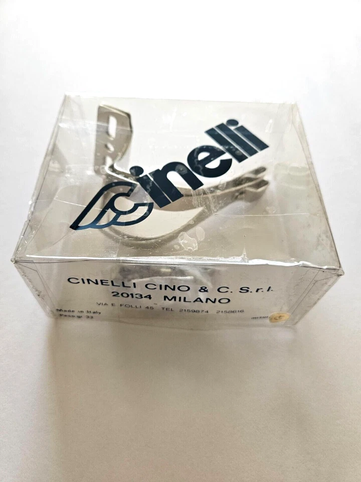 Cinelli Aluminium Zehenclips, Paar, neu im Karton, klein -- 45 mm