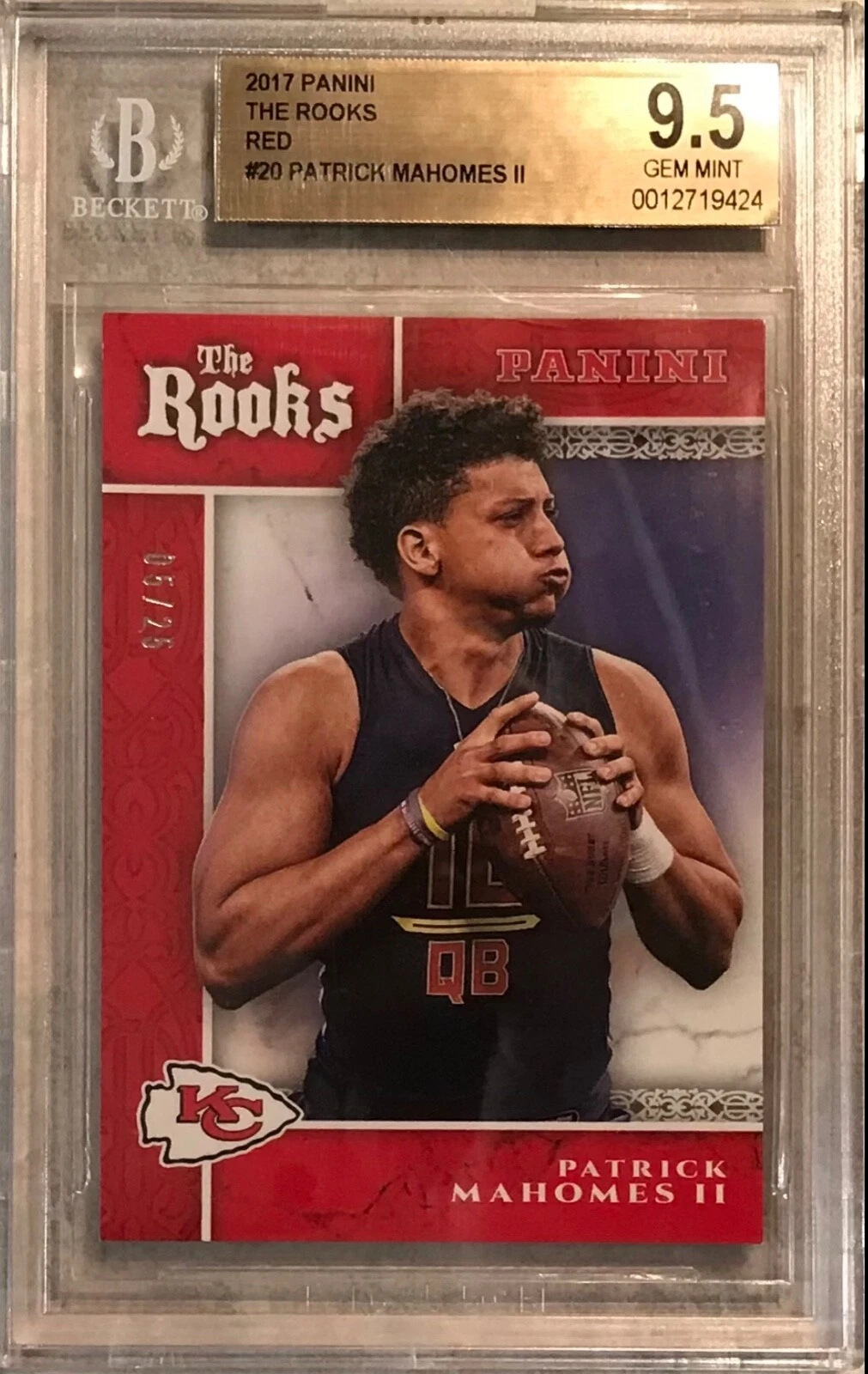 Patrick Mahomes Panini the Rooks #ROPM Red
