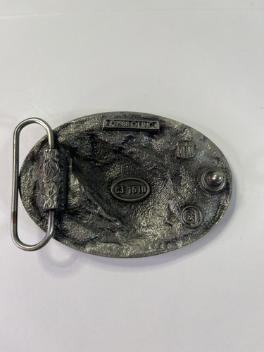 C&J 1988 BIG BASS FISH Hand Painted “RATHER BE FISHING” Belt Buckle. Made In USA - Picture 6 of 10