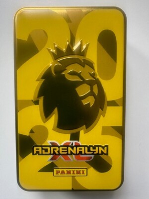Premier League Adrenalyn XL Panini 2025 Gold Trading Card Storage *Empty Tin*
